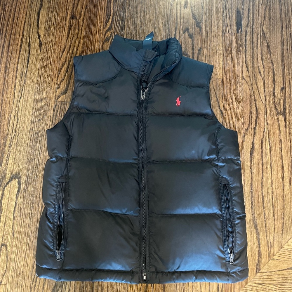 Boys Ralph Lauren down vest black
